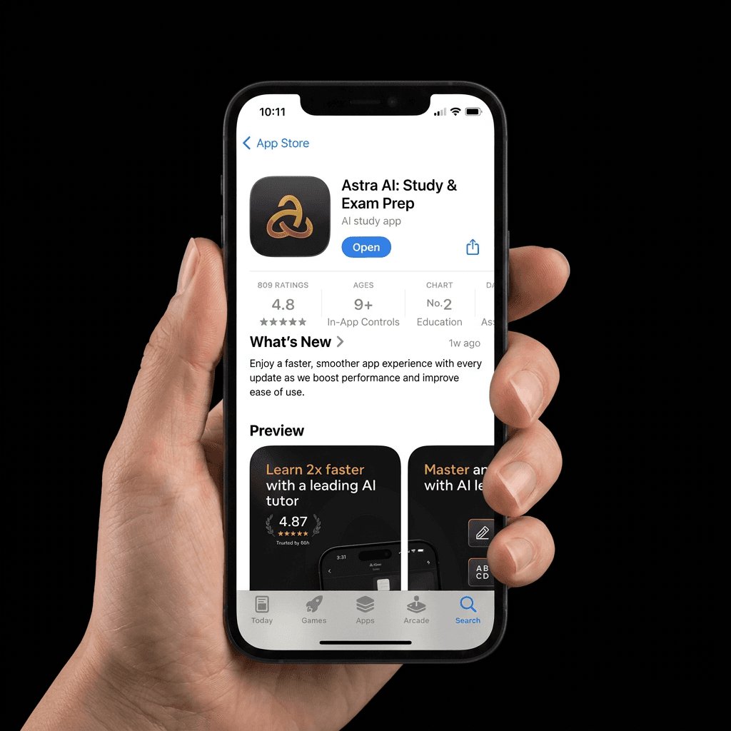 Astra AI App exam prep study plan and progress tracking - Download now